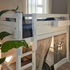 LIFETIME Kidsrooms Високе ліжко-спальне місце 152 з драбиною 120x200 см, whitewash