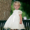 SARAH LOUISE Girls tulle and organza dress in ivory