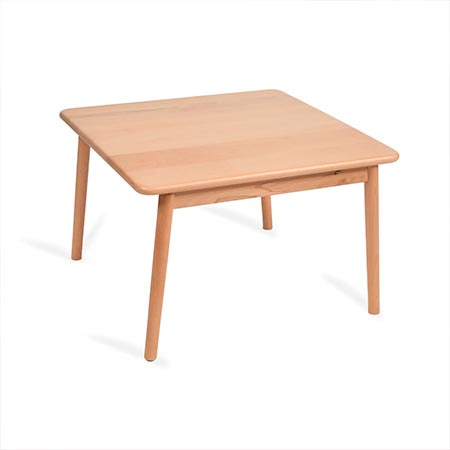 CurveLab Kids wooden Montessori square table oak