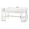 Hoppekids ECO Luxury low bunk bed with straight ladder ladder 120x200 cm