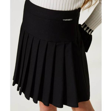 TWINSET Girls short black skirt with pleats