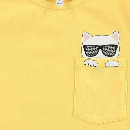 KARL LAGERFELD Kids T-shirt z kieszonką