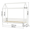 Hoppekids ECO Dream House bed 90x200 cm without stairs, white