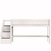 LIFETIME Kidsrooms Łóżko 90x200 cm niskie ze schodami 128 cm, whitewash