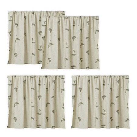 Hoppekids Ole Lukoie bed curtain for high bed, green