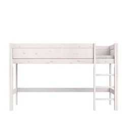 LIFETIME Kidsrooms Mid Sleeper Bed with Ladder 128 cm, whitewash