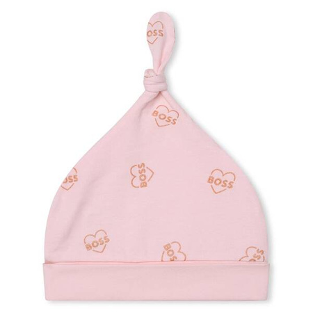 BOSS Kids Baby girls pajama and hat set pale pink