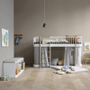 OLIVER FURNITURE Łóżko na antresol Wood Original low loft 90x200 cm, biały