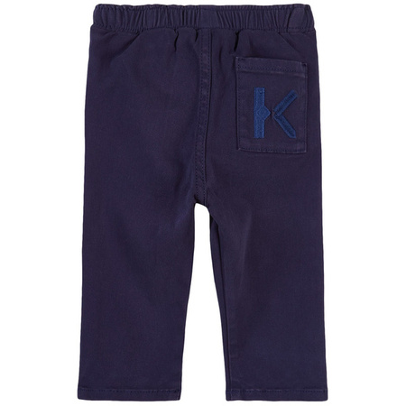 KENZO Kids Spodnie dziecięce chino granatowe