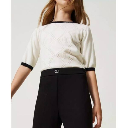 TWINSET Eleganckie spodnie dziewczęce czarne