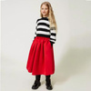 TWINSET Sweter dziewczęcy w biało-czarne pasy