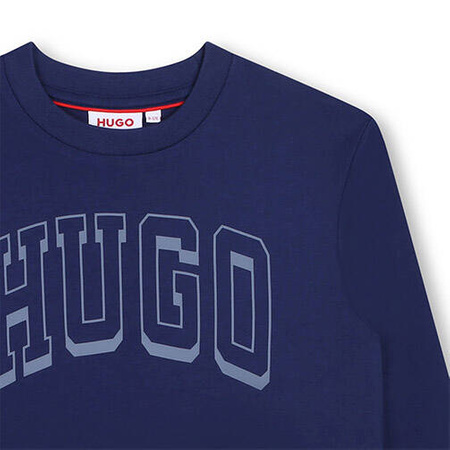 HUGO Boys long sleeves t-shirt with logo, blue