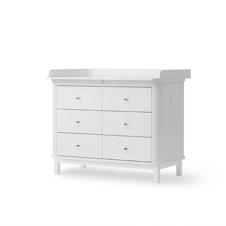 OLIVER FURNITURE WOD Dresser with 3 drawers and changing table, white