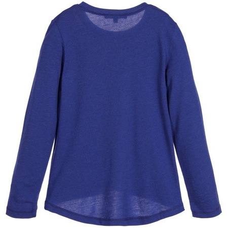 DKNY T-shirt dziewczęcy z długim rękawem niebieski