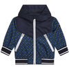 BOSS KIDS Baby boys hooded jacket pale blue and navy