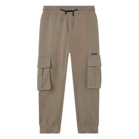 BOSS Kids Boys khaki tracksuit pants with pockets