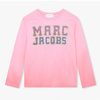 THE MARC JACOBS T-shirt dziewczęcy z długim rękawem różowy z logo