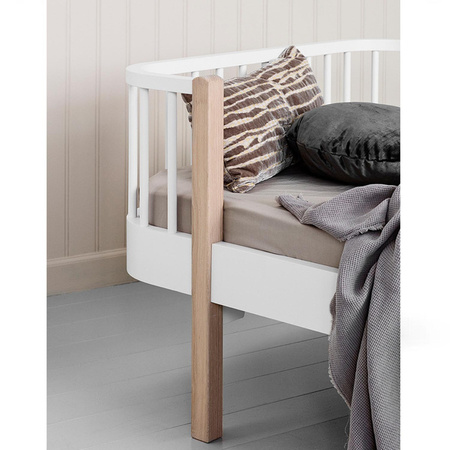 OLIVER FURNITURE Łóżko dziecięce Wood Original 90x200 cm, biały/dąb