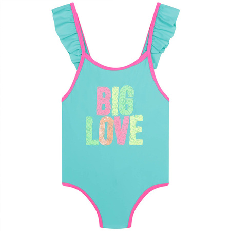 BILLIEBLUSH Girls one piece aque green swimming costume