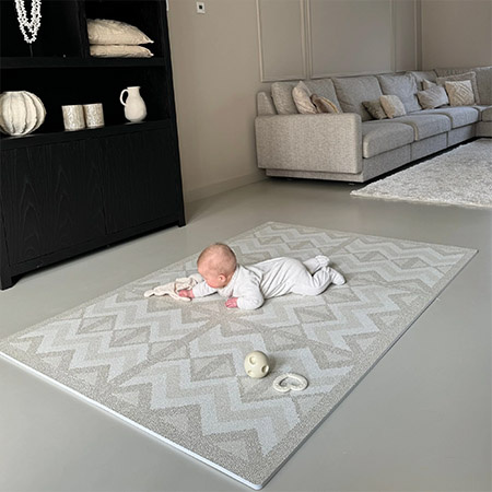 EEVEVE Mata dziecięce PLAYMAT Kilim - Feather Gray