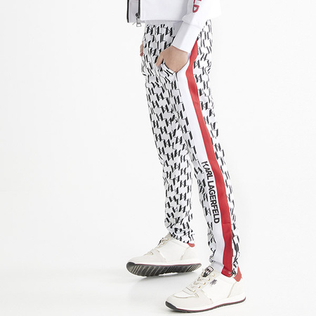 KARL LAGERFELD Kids MINI MI Spodnie dziecięce dresowe z nadrukiem monogramu logo 