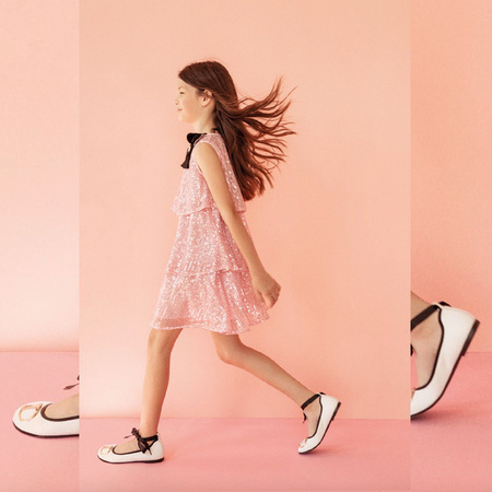 TWINSET Girls ballerina shoes in optical white 