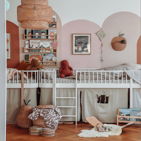 OLIVER FURNITURE WOOD ORIGINAL LOW LOFT BED, WHITE/OAK