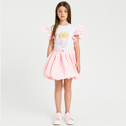 TWINSET Girls woven skirt in pastel pink