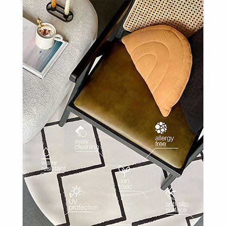 EEVEVE Mata podłogowa Splat mat Beni - Ecru