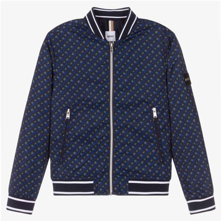 BOSS Kids Kurtka chłopięca z nadrukiem monogramu