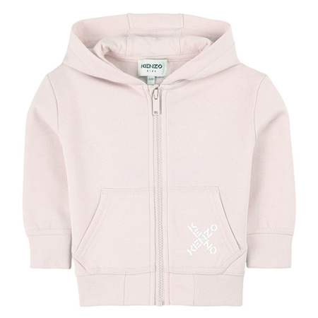 KENZO Kids Bluza dziewczęca z kapturem jasno-różowa logo