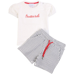 TRUSSARDI Short sleeve tee-shirt and bermuda striped shorts
