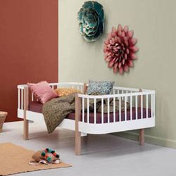 OLIVER FURNITURE Дитяче ліжко Wood Original 90x160 см, білий/дуб