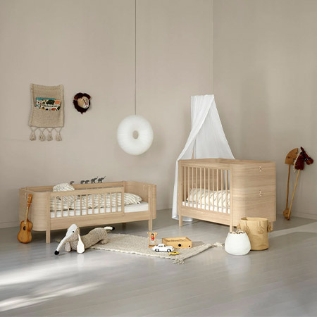 Olver Furniture Mini+ Additional parts to Mini+ cot bed incl. junior kit, oak