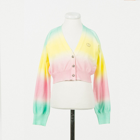 TWINSET Kardigan dziewczęcy multikolor zapinany na kryształowe guziki