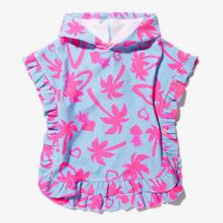 BILLIEBLUSH Girls blue hooded poncho
