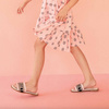 TWINSET Girls sandals pastel pink with black logo application