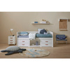 LIFETIME Kidsrooms Breeze Łóżko dziecięce z szufladami i półką 90x200 cm, białe