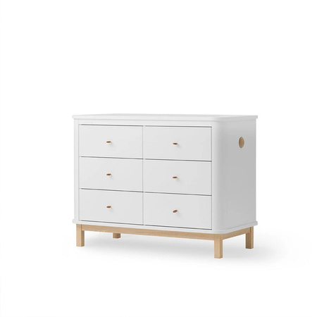 OLIVER FURNITURE WOOD Дитячий комод WOOD білого та дубового кольорів