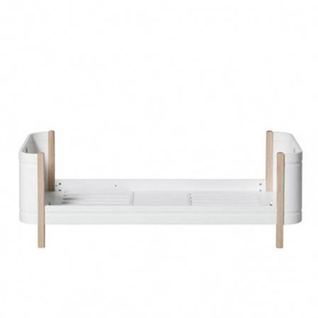 OLIVER FURNITURE WOOD MINI+ JUNIOR BED, WHITE/OAK