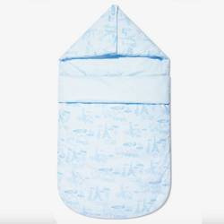 KENZO Kids Baby boys organic cotton sleeping nest pastel blue