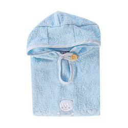 PICCI Nene Baby embroidered hooded poncho 0-2 years blue