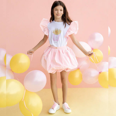 TWINSET Girls sneakers optic white with tulle laces