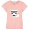 KARL LAGERFELD KIDS T-shirt z krótkim rękawem różowy 
