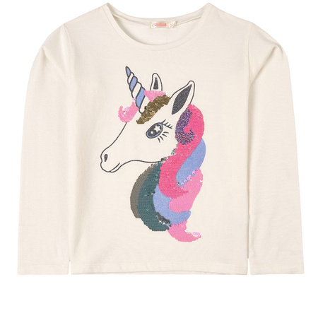 BILLIEBLUSH T-shirt dziewczęcy z unicornem ecru