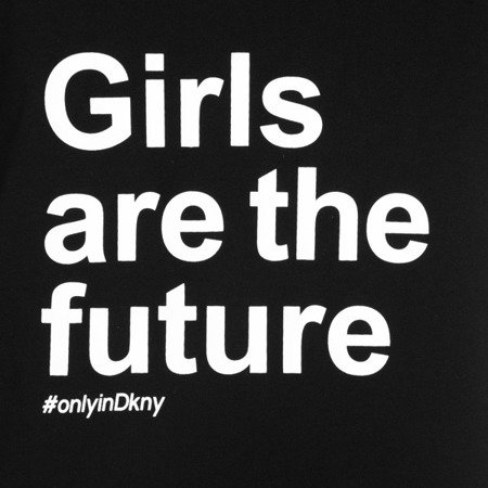 DKNY T-shirt dziewczęcy z nadrukiem