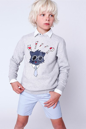 KARL LAGERFELD Kids Bluza chłopięca z długim rękawem z nadrukiem