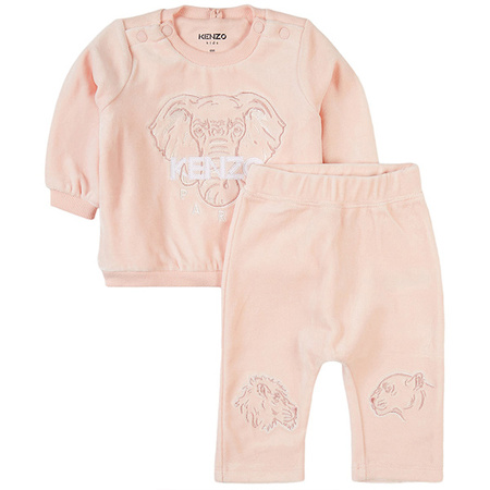 KENZO Kids Komplet dziecięcy bluza i spodnie Elephant różowy