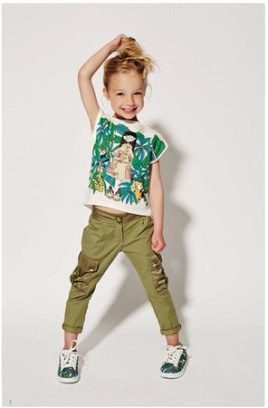THE MARC JACOBS Spodnie dziewczęce khaki