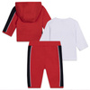 BOSS Kids Dres niemowlęcy dla chłopca trzy-częściowy czerwony